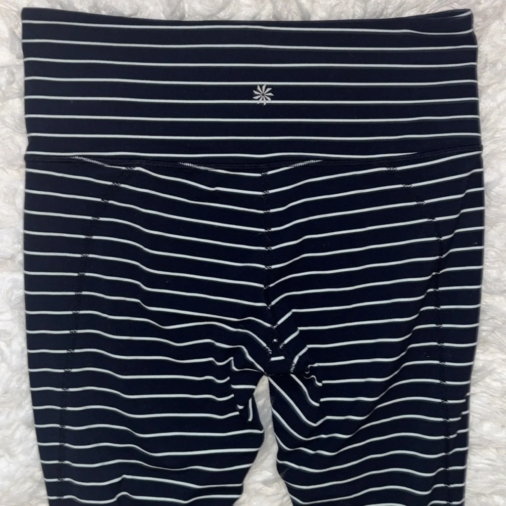 Athleta Chaturanga Yoga High Rise Cropped Striped Tights, Size S - Picture 5 of 16